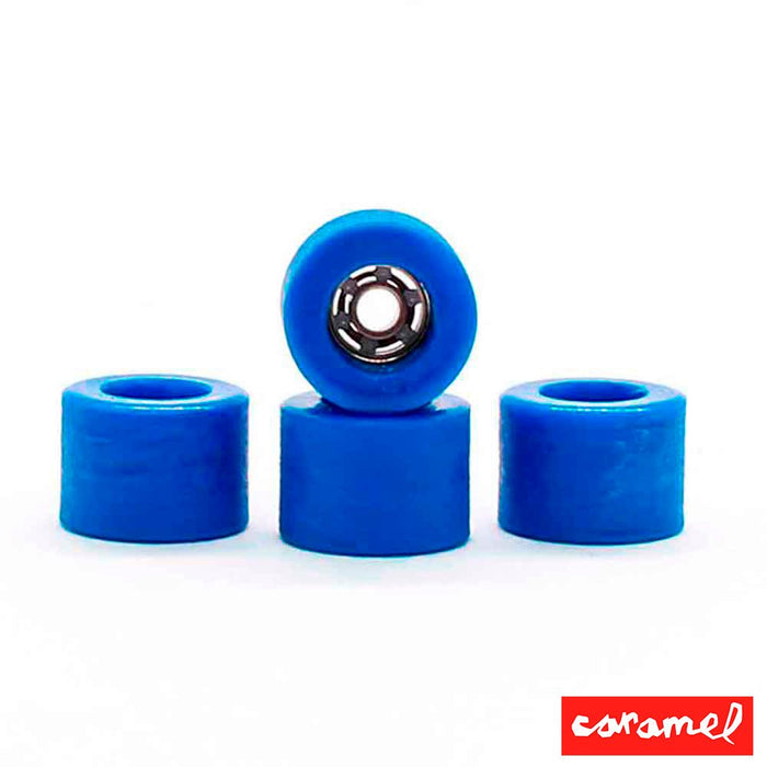 Ceramic blue Caramel wheels 7mm 65D - CARAMEL FINGERBOARDS
