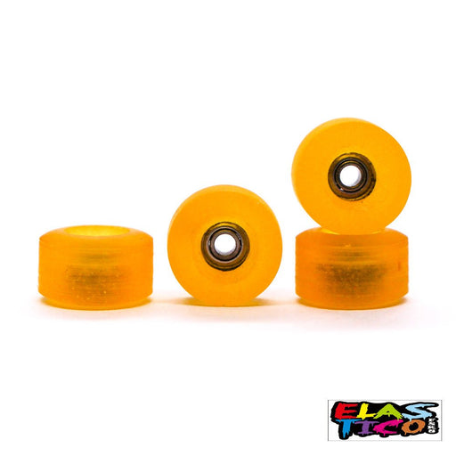 Yellow Elastico fingerboard wheels 8mm - CARAMEL FINGERBOARDS